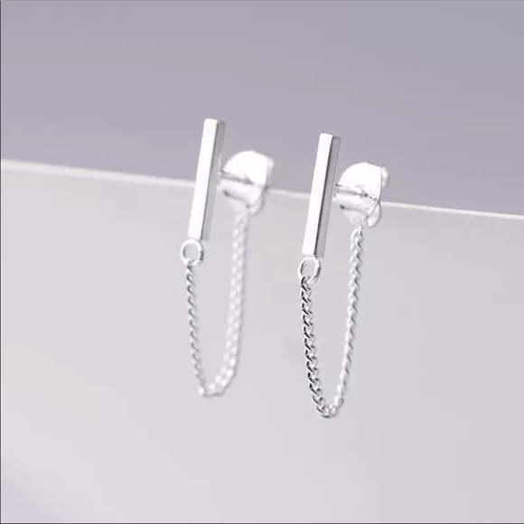 Sterling Silver 925 Stud Earrings - Picture 2 of 3